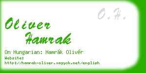 oliver hamrak business card