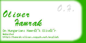 oliver hamrak business card